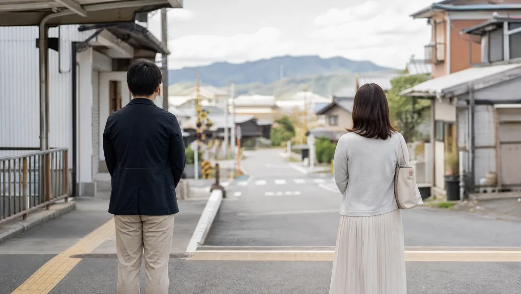 東三河の駅周辺で待ち合わせを考える写真風イメージ